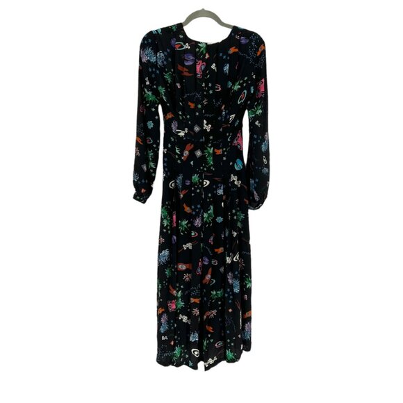 NWT Rixo London Camellia Split Hem Dress in Space Age - Picture 3 of 10